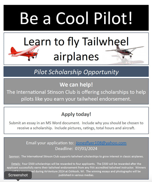 Tailwheel Scholarship